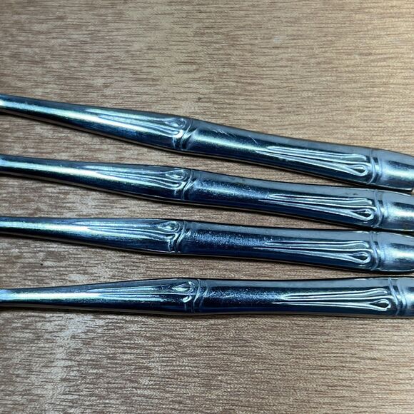 4x DH Oxford Hall OXH14 Bamboo Cocktail Forks Flatware Japan Seafood  Disc 5 3/4 - Picture 5 of 11